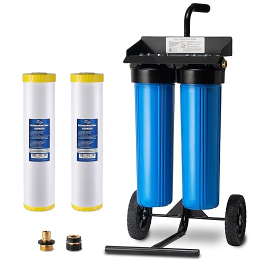 iSpring Spotless Water System for Car Wash, Deionized Water System with Rolling Cart, Spot Free Solutions for All Vehicles, Motorcycles, RV, Bikes, Boats, Yachts, and Windows, Model: WGB22BD