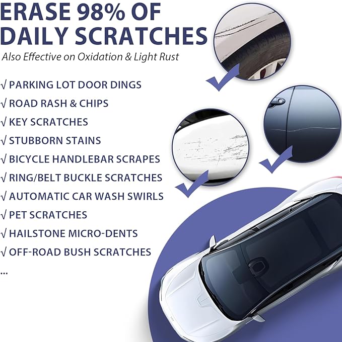 Touch Up Paint for Tesla Model Y/3/X/S Deep Blue (PPSB)—OEM Color-Matched, Quick & Easy Car Scratch Remover Pen, Long lasting & Waterproof Car Paint Touch Up, Like-New Finish