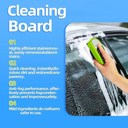 EZGHAR Clear Vision Glass Cleaner, Windshield Cleaner, 2025 Upgrade 2.0 Glass Cleaner, Reusable Rain and Fog Cleaning Glass Brush (1, Green)