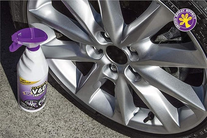 Sisbrill V60 Sport Wheel and Tire Cleaner Spray – pH Neutral Car Wheel Cleaner, Gecko Spray Effect, Safe Brake Dust Remover – Pack of 3 (33 fl oz each)