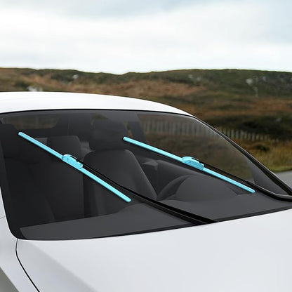 OEM QUALITY 26" + 19" PARRATI Premium All-Season Blue Windshield Wiper Blades (Set of 2)
