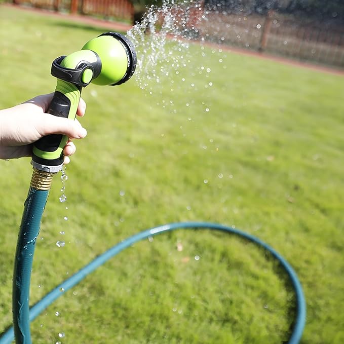 Worth Leader Short Garden Hose 3/4 in. x 10 ft. -Heavy Duty,Durable,Lightweight,Male to Female Fittings -No Kink Leakproof PVC Flexible Water Pipe -Brass Aluminum Ends for Household & Commercial-Green