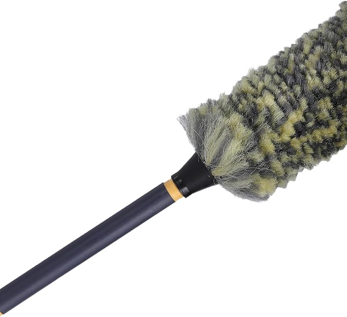 Mr. Detroit - Drill Wheel Brush w/Durable Soft Wool Microfiber Bristls and Steel Shaft for Car Tires, Wheels, Rims, Brakes and Any Other Narrow Spaces| Rim Brush Cleaning Tool w/Non-Scratch Bristle