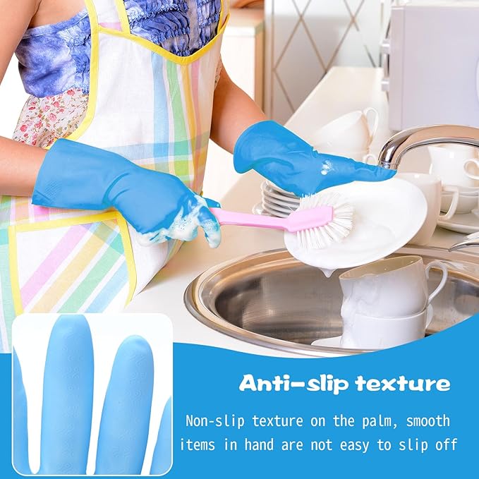 Gandeer 36 Pair Reusable Household Gloves Long Rubber Dishwashing Gloves Kitchen Cleaning for Dishes Clean Gardening