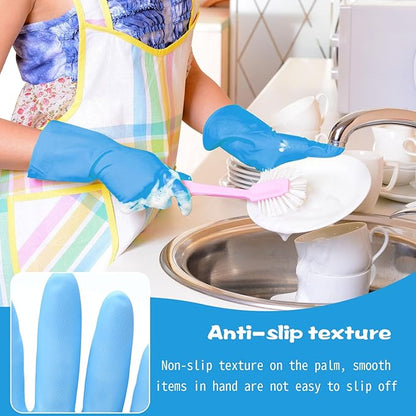 Gandeer 36 Pair Reusable Household Gloves Long Rubber Dishwashing Gloves Kitchen Cleaning for Dishes Clean Gardening