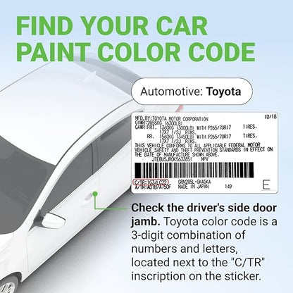 TouchUpDirect Car Paint Touch Up Spray Kit – Toyota 040 Super White Exact Match Auto Paint Kit with Car Color Spray and Clearcoat, for Repainting or Scratch Repair, Essential Kit