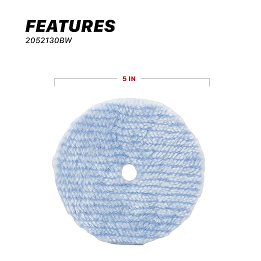 Maxshine 5” Universal Synthetic Wool Cutting Pad | Durable Hook & Loop Pad for Heavy-Duty Use | Professional Buffing Pad Compatible with DA & Rotary Polishers | Paint Correction & Defect Removal
