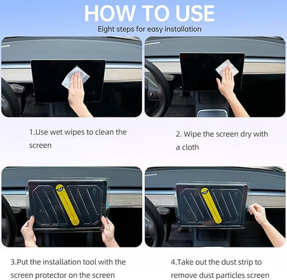 DGXWLLW Screen Protector for Tesla Model S 2023-2026 Model X 2023-2026 with Alignment Kit Matte Front Back Tempered Glass TouchScreen Dashboard Protective Anti Glare Fingerprint 9H Hardness