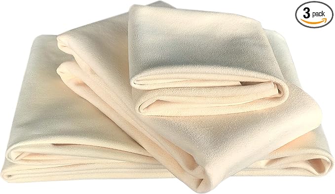 Chamois Drying Cloth Car Drying Towel Real Leather Super Absorbent Fast Drying Natural Chamois Car Wash Cloth Accessory (7.25 SQ FT in Total)