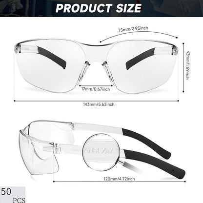 Salfboy Safety Glasses for Men Women ANSI Z87.1 Safety Glasses Bulk Protective Eyewear Scratch-Resistant