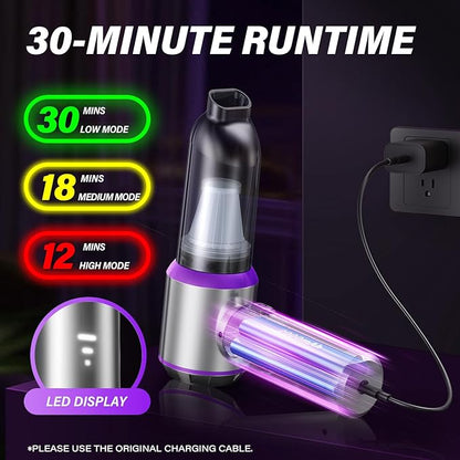 AURACIA Handheld Car Vacuum (Grey-purple)