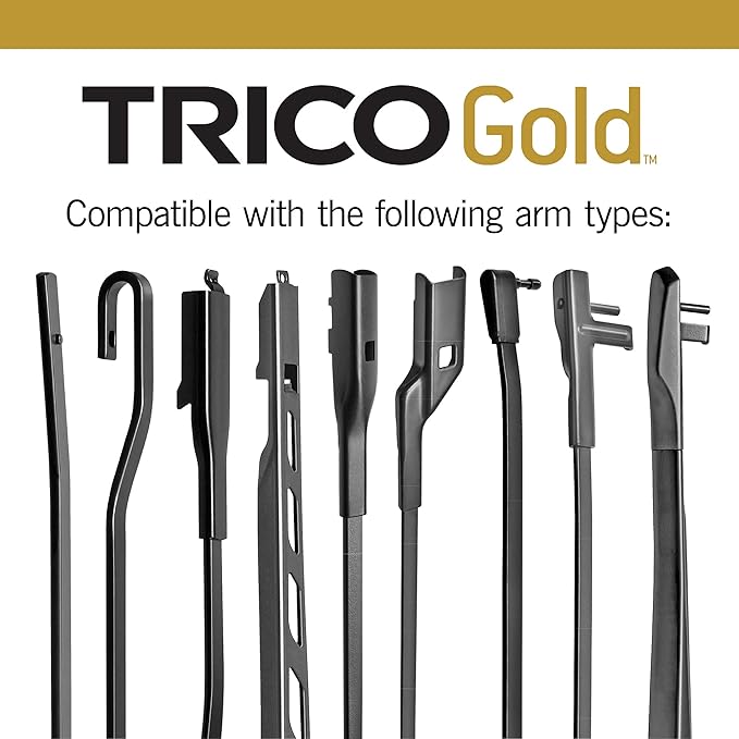 TRICO Gold™ (18-2617) 26 & 17 Inch Pack of 2 Automotive Replacement Windshield Wiper Blades for My Car Super Premium All Weather Beam Blade for Select Vehicle Models