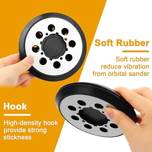2 Pack Orbital Sander Replacement Pad for Dewalt 5 Inch 8 Hole Hook & Loop Sander Pad, Compatible with DWE6421/DWE6421K, DWE6423/DWE6423K, DCW210B, DWE64233 & N329079 for Dewalt Replacement Parts