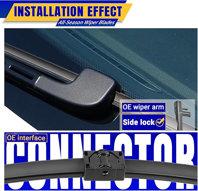 2 wipers Replacement for BMW 3-Series 4-Door E90 E91 06/2006-08/2009 325xi 328i 328xi 328ixDrive 330i 330xi 335i 335xi M3, Windshield Wiper Blades Original Equipment Replacement - 24"/19" (Set of 2)