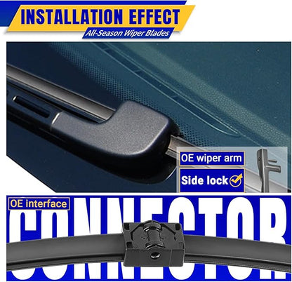 2 wipers Replacement for BMW 3-Series 4-Door E90 E91 06/2006-08/2009 325xi 328i 328xi 328ixDrive 330i 330xi 335i 335xi M3, Windshield Wiper Blades Original Equipment Replacement - 24"/19" (Set of 2)