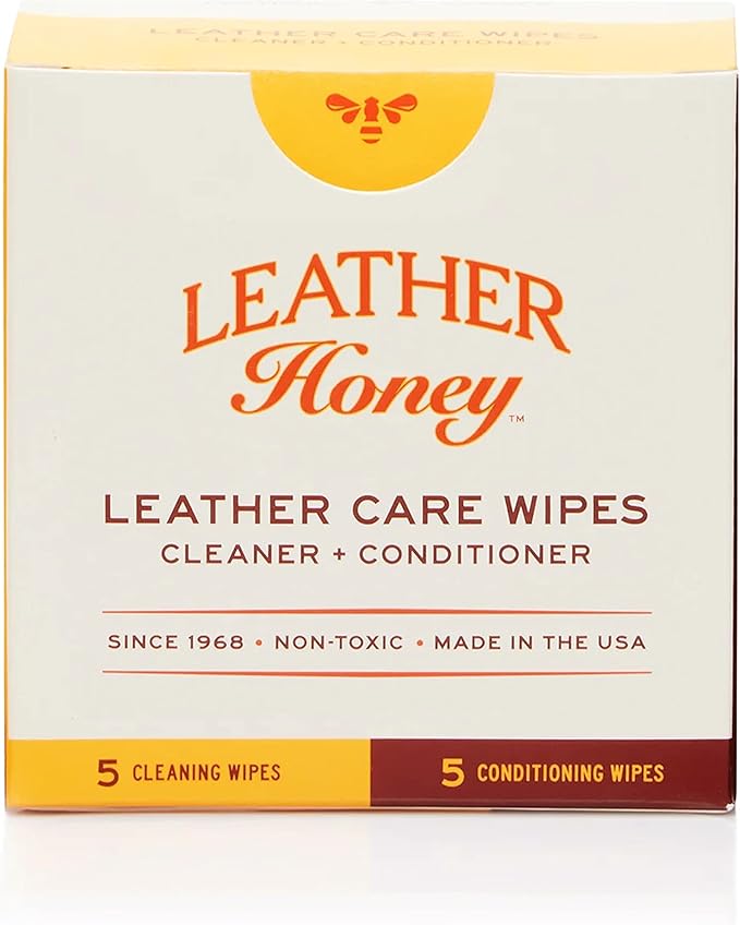 Leather Honey Combo Wipes with 16oz Spray Cleaner