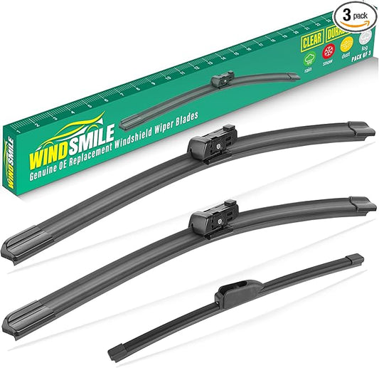 26" 18" 13" Windshield Wiper Blades Replacement for Alfa Romeo Stelvio 2018 2019 2020 2021 2022 2023 Premium All Weather Front Rear Wipers Set - OEM Quality (Pack of 3)