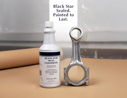 BLACK STAR Rust Converter - Converts Rust on Any Steel Surface (1 Quart)