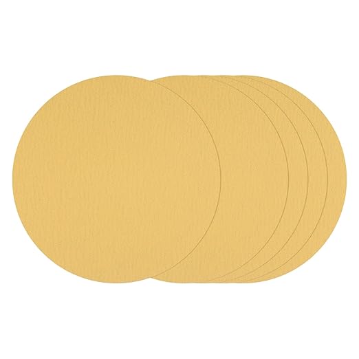 Kozelo 25 Pcs Sanding Discs 8-7/8 Inch 150 Grit Hook and Loop Random Orbital Sandpapers Suitable for Drywall Sander Wood Metal Furniture, Yellow