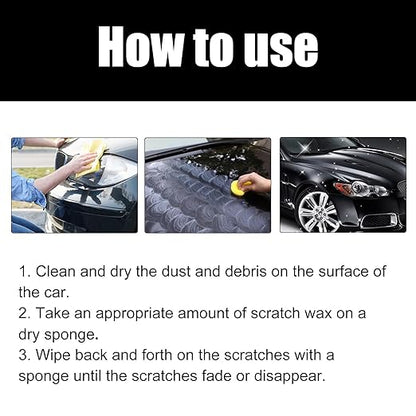 Scratch Remover for Vehicles,2025 New Upgrade Car Scratch Repair Paste,Containing Wiping Sponge car Paint Scratch Repair Polishing Wax,Used for Deep Scratches on Various Vehicles (2pc)