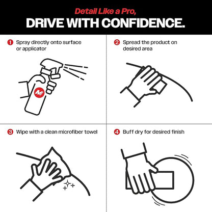 Malco Clean & Shine Interior Car Cleaner and Dressing – Restore Leather, Plastic and Vinyl Surfaces in Your Vehicle/Clean, Condition and Protect in 1 Simple Step / 16 oz. (125916)