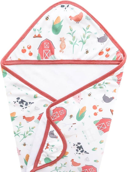 Copper Pearl Hooded Bath Towels Premium Knit/Terry Cloth Baby Towels with Hood, Pockets, and Cool Designs - Great to Gift and Make Bath Time Fun - Baby Bath Towel, Farmstead