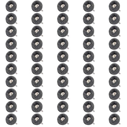 50 PCS Abrasive Buffing Wheels,1 Inch Buffing Polishing Wheel Set for Rotary Tool Accessorie 1/8'' (3mm) Shank, Grey 600 Grits for Metal,Wood, Rust Removal