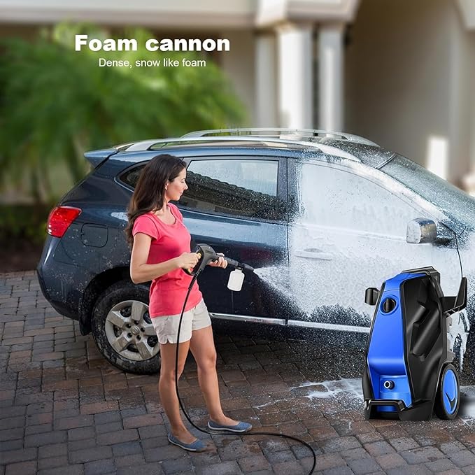 5000 PSI Pressure Washer with 33FT Hose Power Washers Powered Professional High Pressure Cleaner Machine, Foam Cannon, 4 Tips, powerwashers for Home Cars