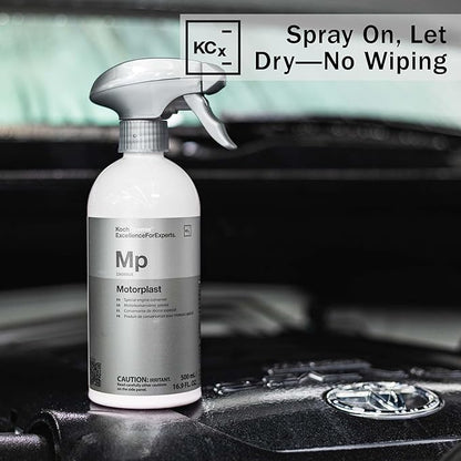 KOCHCHEMIE - Motorplast - Naturally Shiny, Water-Displacing Engine Conserver; Restore Appearance; Elastic Protective Film Protects Power Units from Corrosion & Environmental Factors (500 milliliters)