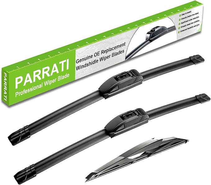 PARRATI® Windshield Wipers for Toyota RAV4 2013-2018,26"+16" Front and 10" Rear,OEM Replacement Wiper Blades,Quiet & Streak-Free(Set of 3)