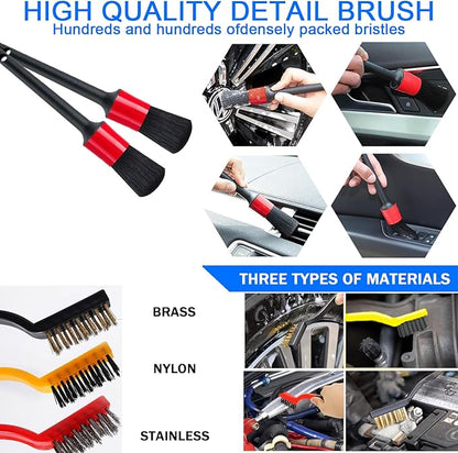 LIANXIN Car Cleaning Kit Car Wash Kit with High Power Handheld Vacuum Automobile Detailing Brush Kits Microfiber Towels Tire Brush Washing Mitt Sponge Safety Hammer Cleaning Wash Kits