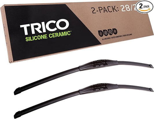 TRICO Silicone Ceramic Automotive Replacement Windshield Wiper Blade, Ceramic Coated Silicone Super Premium All Weather includes 28 inch & 28 inch Beam blades for Select Mercedes-Benz Models (90-2828)