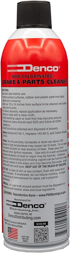 Denco # 1930-50 Brake & Parts Cleaner - 50-State Compliant - 13 OZ Per Can - Non-Chlorinated - 12 to 960 Cans/Case (6)