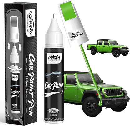 Mojito(PGE/GGE) for Jeep Touch Up Paint Pen, 2 in 1 Car Scratch Remover with Pen Tip and Brush, Precise Color Match for Car Paint Scratch Repair, Quickly and Easily Fix Chips and Nicks