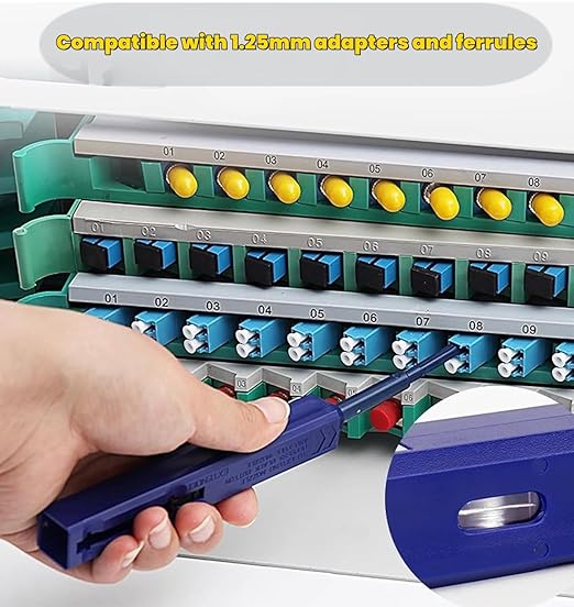 Zenithra Fiber Optic Cleaner,5PCS Fiber Optic Cleaning Pen 1.25mm Ferrules LC/MU FTTH Connector Cleaning Tools with 800+ Times