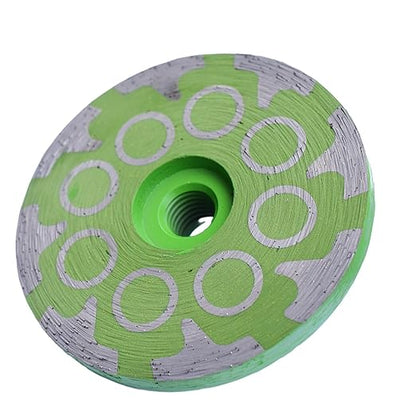 Actintool 4 in.x 5/8-11 in. Smooth Grinding Resin Filled Diamond Cup Wheel for Angle Grinder, Resin Filled Diamond Grinding Wheel for Granite Marble Engineered Stone