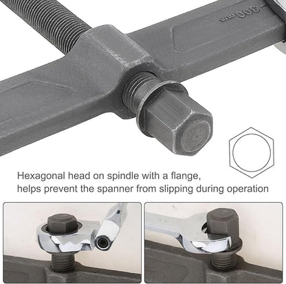 ChgImposs 12 Inch 2-Jaw Gear Puller, Adjustable Bearing Puller Gears + Wire Brush + Gloves, Reversible Removal Tool, CR-V Two Claws Puller Tool for Removal of Pulleys Flywheels Bearings Gears