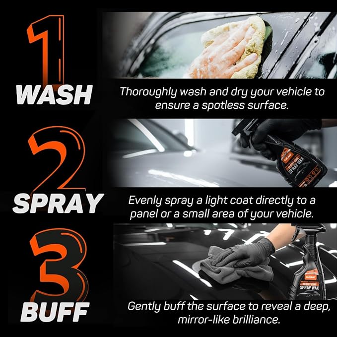 L’UXANI Graphene Ceramic Spray Coating | Advanced Graphene Technology | Professional Hydrophobic Top Coat for Cars, Motorcycles, RVs & Boats | Deep Gloss, Easy Application, Long-Lasting Protection