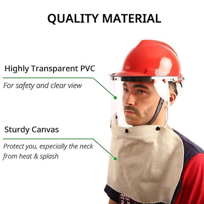 Face Shield Adapter Bracket with Anti-Fog Face Shield Window for Hard Hat