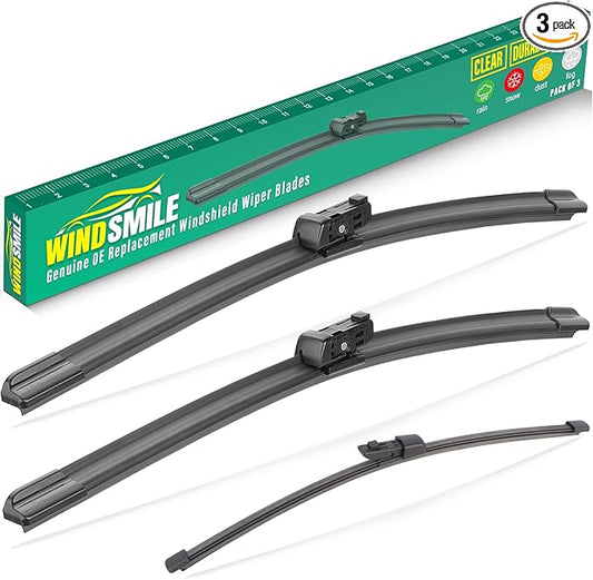 25" 22" 15" Windshield Wiper Blades Replacement for VW Volkswagen Tiguan 2018 2019 2020 2021 2022 2023 2024 2025 Premium All Weather Front Rear Wipers Set - OEM Quality (Pack of 3)