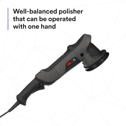3M Perfect-It Random Orbital Polisher, 34100, 15mm, 120V/60Hz, Variable Speed Control for Automotive Refinishing, Refining, Polishing