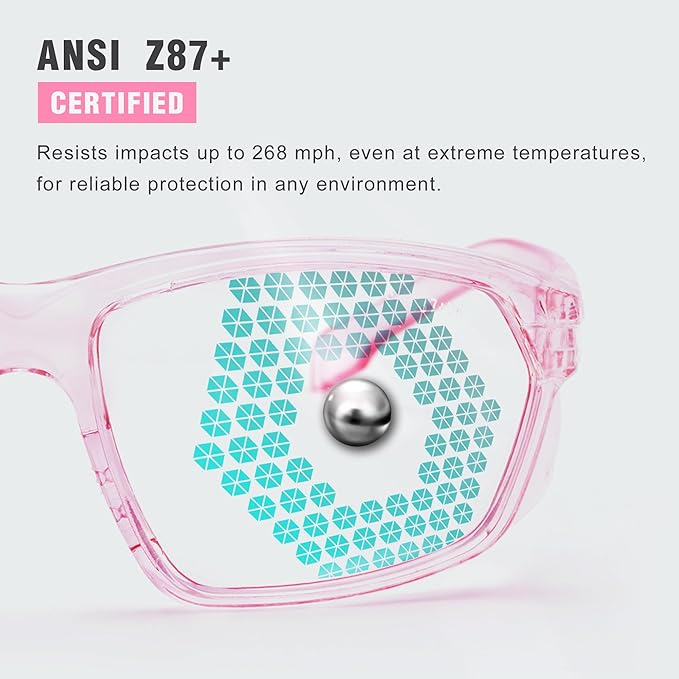 ProtectX Classic Safety Glasses, Anti-Fog Scratch Resistant Lenses, Protective Eyewear for Work, Indoor/Outdoor, ANSI Z87.1