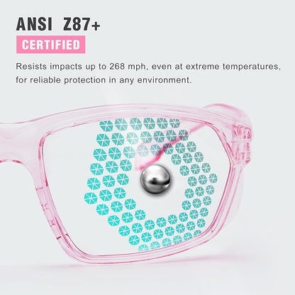 ProtectX Classic Safety Glasses, Anti-Fog Scratch Resistant Lenses, Protective Eyewear for Work, Indoor/Outdoor, ANSI Z87.1
