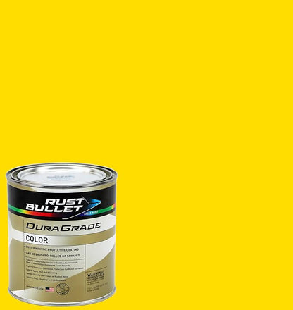 RUST BULLET DuraGrade Color - Yellow - 1 Quart - Advanced Technology Corrossion Control, Rust Inhibitor & Protective Coating, Exceptional Adhesion, UV Resistant