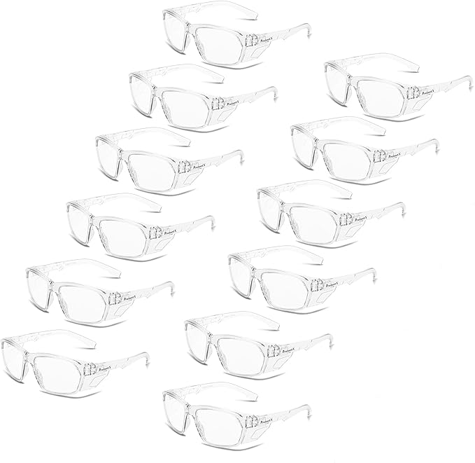 ProtectX Classic Safety Glasses, Anti-Fog Scratch Resistant Lenses, Protective Eyewear for Work, Indoor/Outdoor, ANSI Z87.1