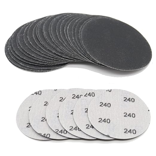 CTPICXM 30pcs Sandpaper 3 inch Sanding Discs Hook and Loop 240 Grits Wet Dry Sandpaper for Random Orbital Sander Automotive Metal Sanding Polishing