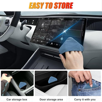 SuperKaKa Car Screen Cleaner- Vehicle Touchscreen Microfiber Cleaning Cloth, Touch Screens Clean Wipes Cars Interior Accessories for Auto Dashboard Display (Blue)