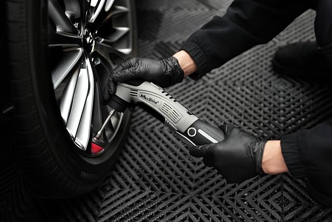 Maxshine 2 Pieces Professional Mini Cordless Polisher with AIO Compound Kit (M0312 V2) - Lightweight (1.93 lbs), 6-Speed, DA/Rotary Polisher - Auto Detailing Tool for Paint Protection & Swirl Removal