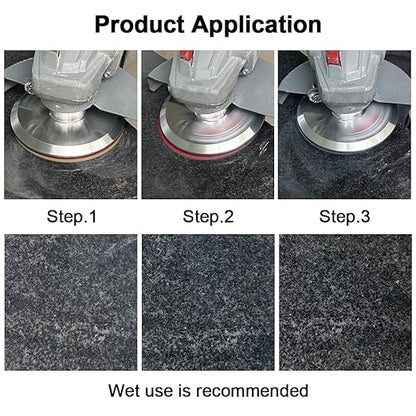 SHDIATOOL 4-Inch Diamond Polishing Pads 3-Step 3 Set Sanding Pads Grinding Pads for Marble, Soft Artificial Stone 9PCS