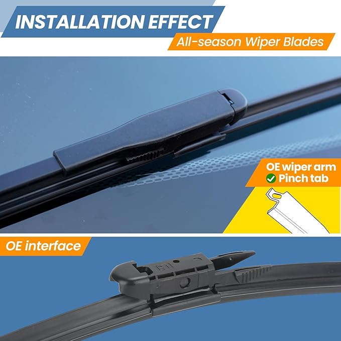 GSPSCN 3 Wipers For Ford Escape 2012-2008 /Mazda Tribute 2011-2008，Original Equipment Windshield Wiper Blades Set 20"+20"+12" (Set of 3)